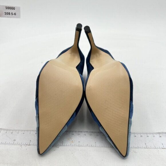 FOWT Women Kitten Heels Pumps High Heel Pointed Toe Pump Slip-on Rainbow Shoes - Picture 6 of 7